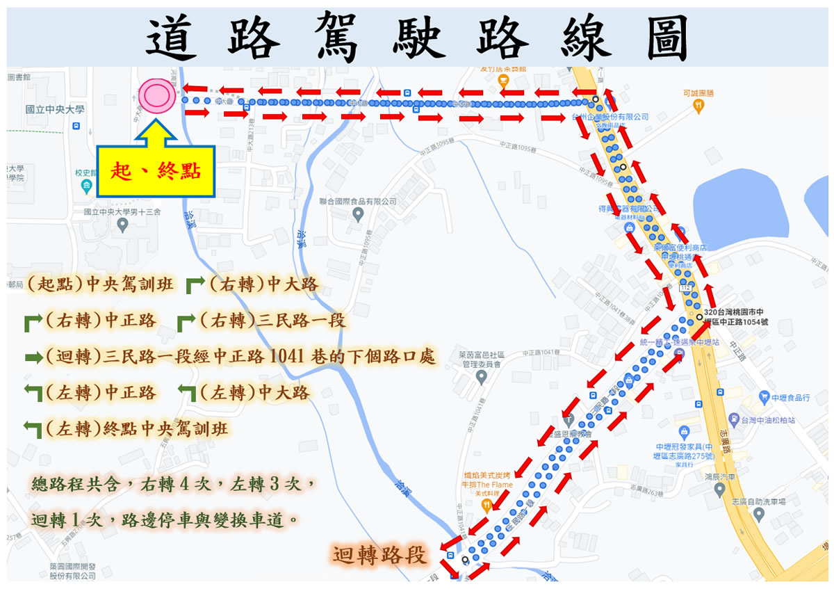 道路駕駛路線圖,路線1