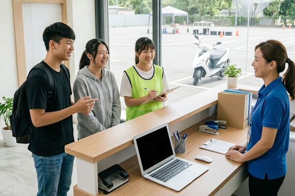 機車駕訓班補助櫃台便可辦理